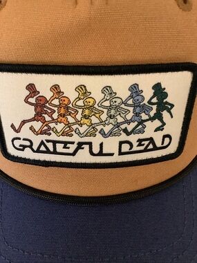 Grateful Dead Tan and Navy Patch Baseball Cap unisex